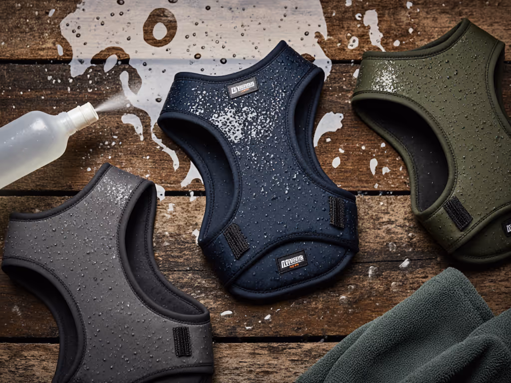 waterproof_dog_harness_testing_in_rain