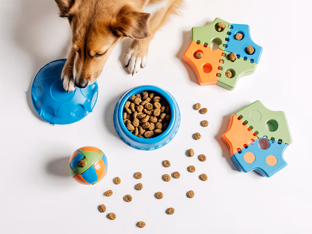 dog_solving_puzzle_feeder