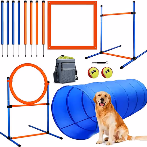 60-Piece Dog Agility Training Course Starter Kit